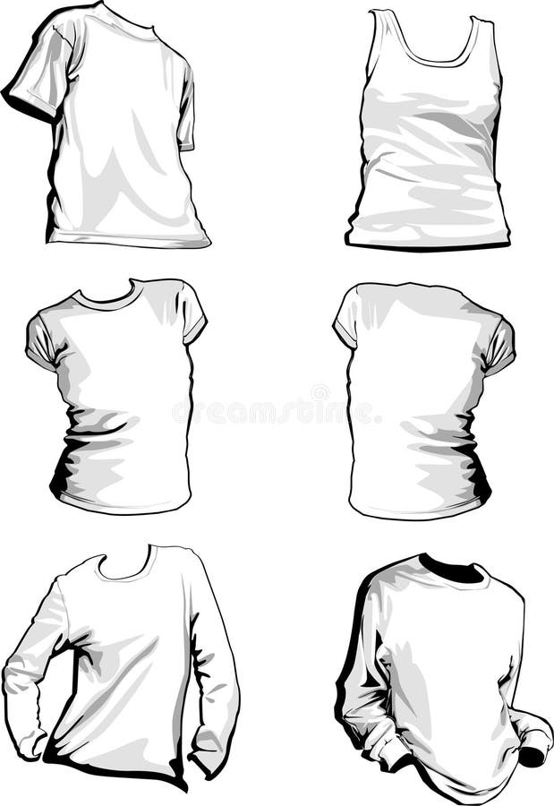 Camisas de las mujeres ilustración del vector Camisas de las mujeres ilustración del vector