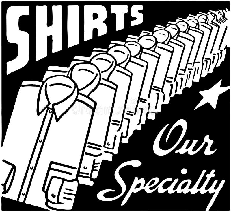 Camisas nossa especialidade ilustração stock Camisas nossa especialidade ilustração stock