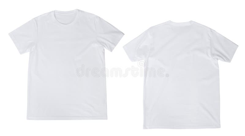 Camiseta blanca delantera y trasera