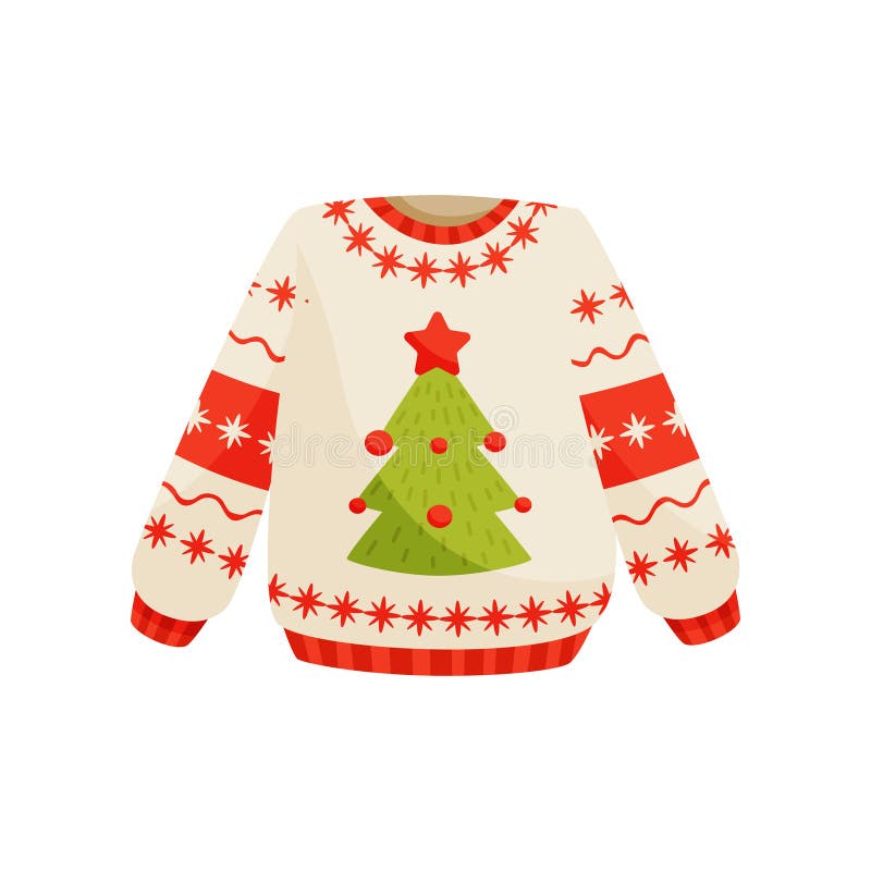 Camiseta do Natal com o ornamento bonito do feriado, ilustração morna feita malha do vetor da ligação em ponte do inverno em um f ilustração royalty free Camiseta do Natal com o ornamento bonito do feriado, ilustração morna feita malha do vetor da ligação em ponte do inverno em um f ilustração royalty free