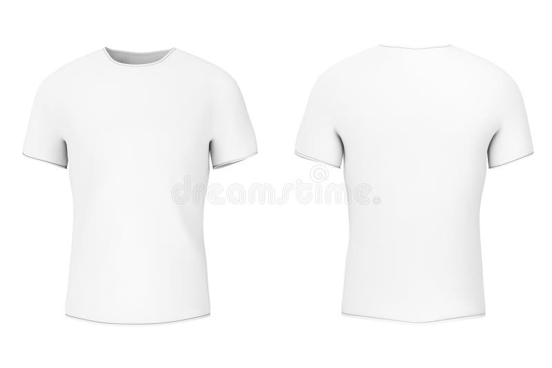 Camiseta En Blanco Blanca Del Primer Con El Espacio Vacío Para El Diseño 3 Stock de ilustración - Ilustración de adolescente, hombre: 98859156