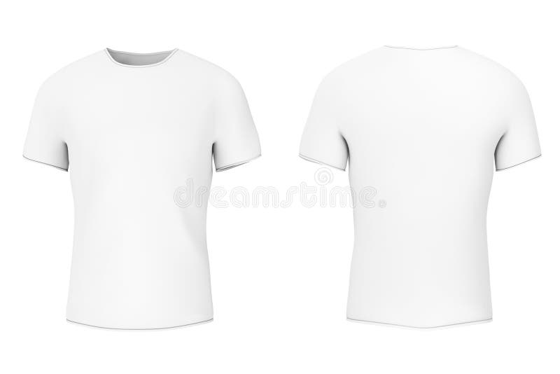 Camiseta En Blanco Blanca Del Primer Con El Espacio Vacío Para El Suyo Diseño 3 Stock de ilustración - Ilustración de camisa, frente: 98859156