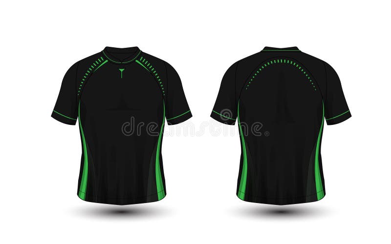 Camiseta Negra Y Verde Del Deporte Del Fútbol De La Disposición, Equipos,  Jersey, Plantilla Del Diseño De La Camisa Ilustración del Vector -  Ilustración de fútbol, deporte: 115494280