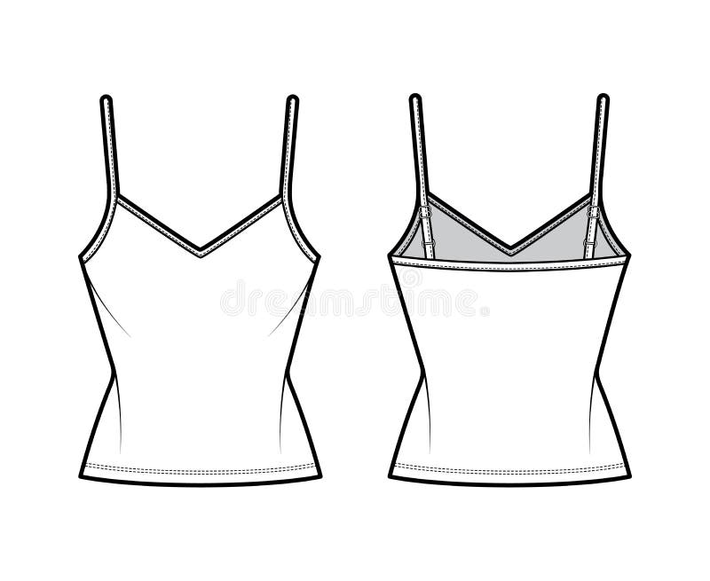 Camisole V Neck Stock Illustrations – 160 Camisole V Neck Stock ...