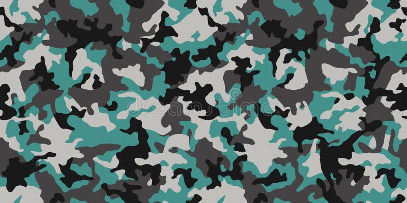 Camo Pattern for Army Clothing. Military Blue Camouflage Vector Stock ...