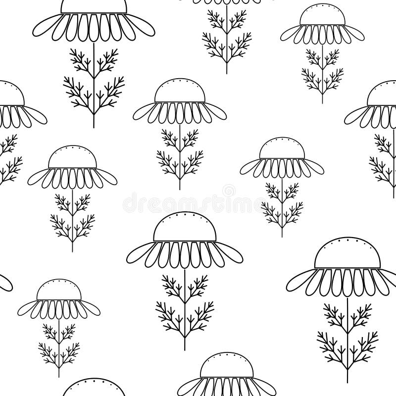 Camomille sur un fond blanc Approprié comme texture pour l'emballage cadeau Image graphique Illustration de vecteur illustration stock Camomille sur un fond blanc Approprié comme texture pour l'emballage cadeau Image graphique Illustration de vecteur illustration stock
