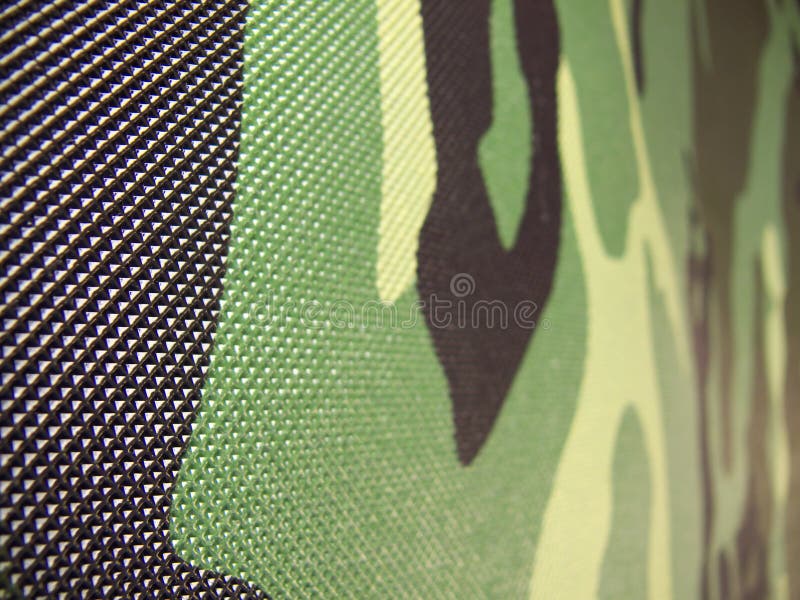 Green, black, grey, brown, yellow camouflage pattern