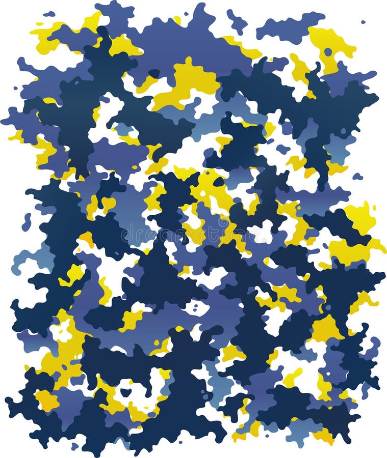 Camouflage bleu et jaune de Digital illustration de vecteur Camouflage bleu et jaune de Digital illustration de vecteur