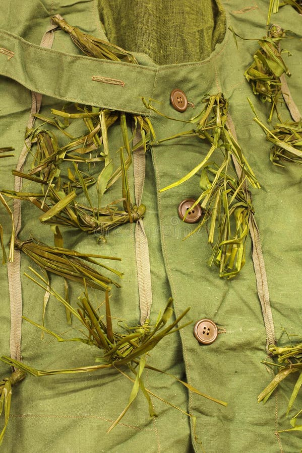 Camouflage costume detail stock photos