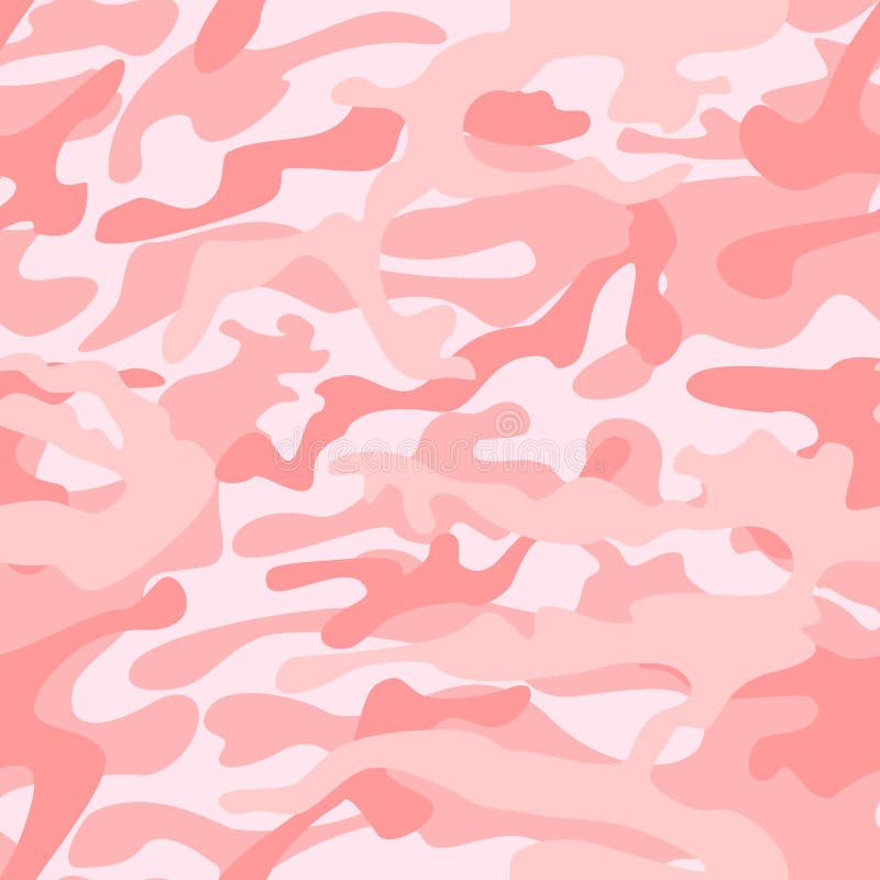 Camouflage in the Glamorous Color of Salmon Stock Vector - Illustration ...