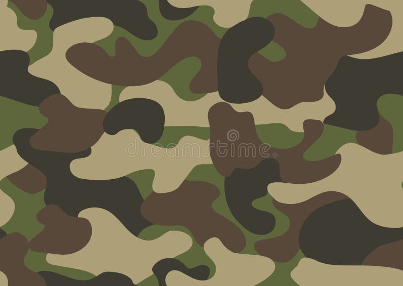 Camouflage naadloos patroon. abstracte achtergrond van militaire of jachtcamouflage. klassieke kleding maskerende camo