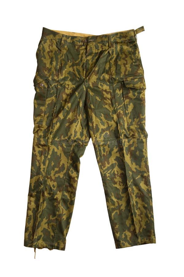 Camouflage pants on white royalty free stock photo Camouflage pants on white royalty free stock photo