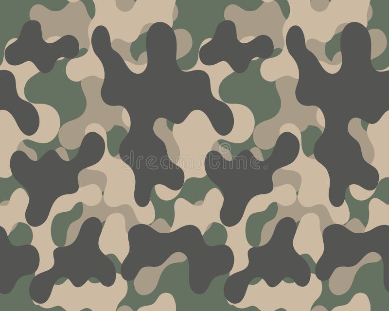 Camouflage Pattern.Seamless Army Wallpaper Stock Illustration