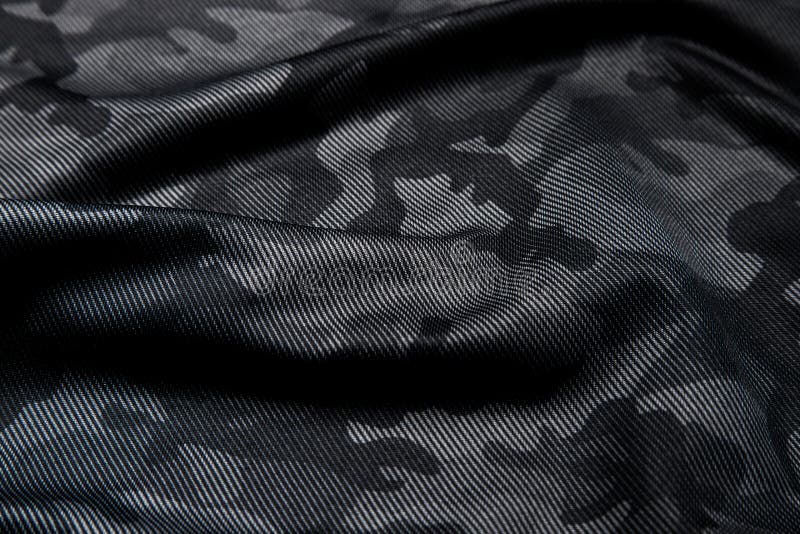 Camouflage Pattern. Trendy Dark Gray Camouflage Fabric. Military ...