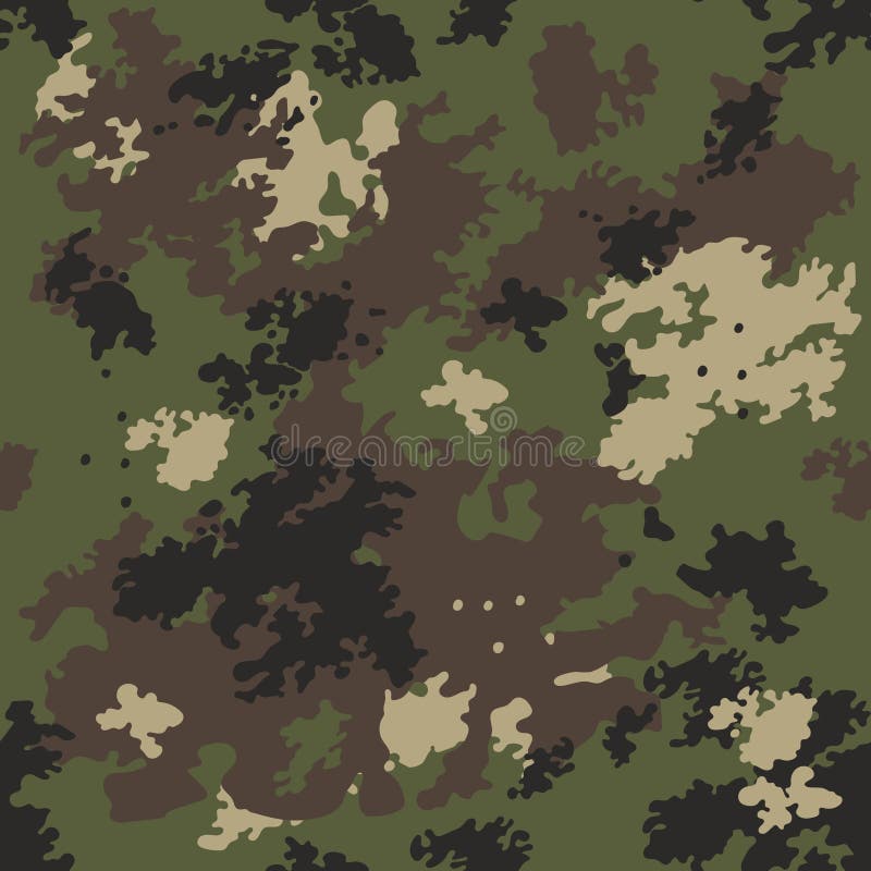 Camouflage seamless pattern, classic style. stock illustration