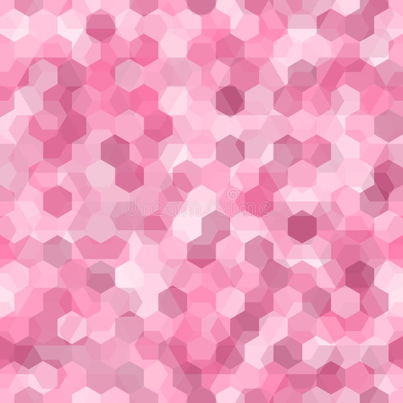 Camouflage Seamless Pattern with Pink Hexagonal Endless Geometric Camo ...