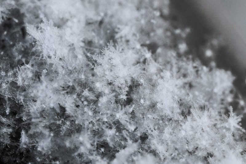 a close-up macrophotography of crystals of geometric patterns of snowflakes. a close-up macrophotography of crystals of geometric patterns of snowflakes