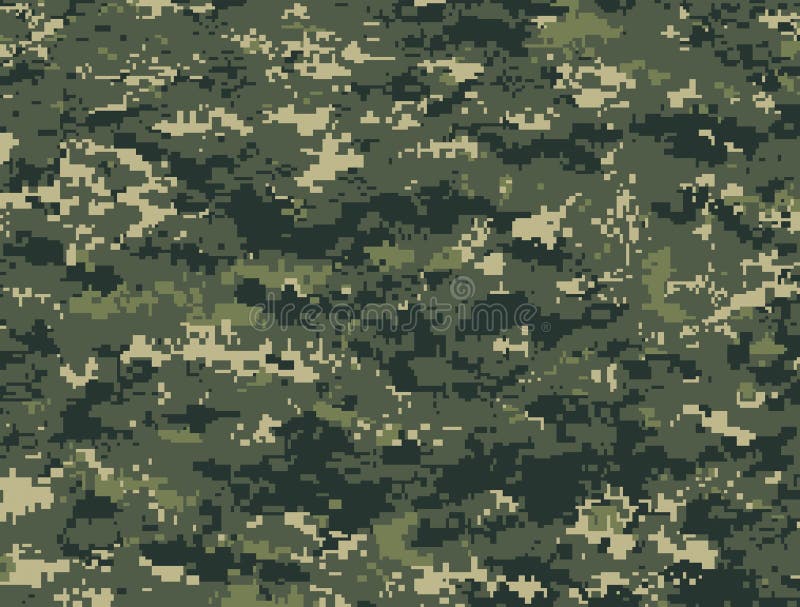 Camouflage vert-foncé de pixels illustration de vecteur