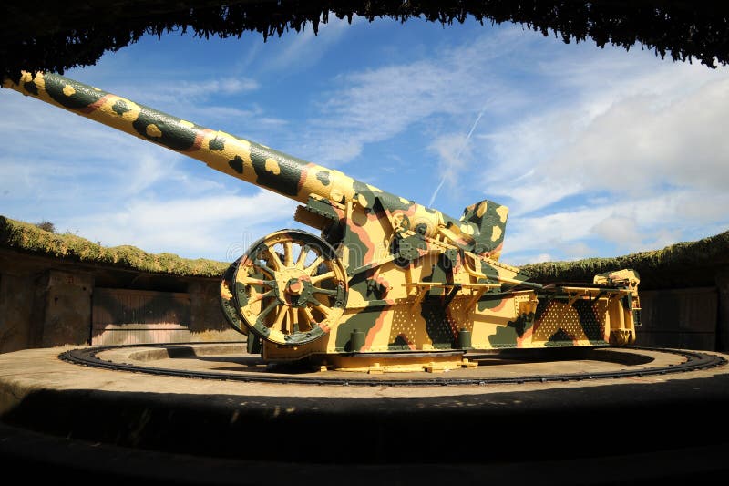 Camouflaged Artillery Bunker Guernsey Stock Image Image of german