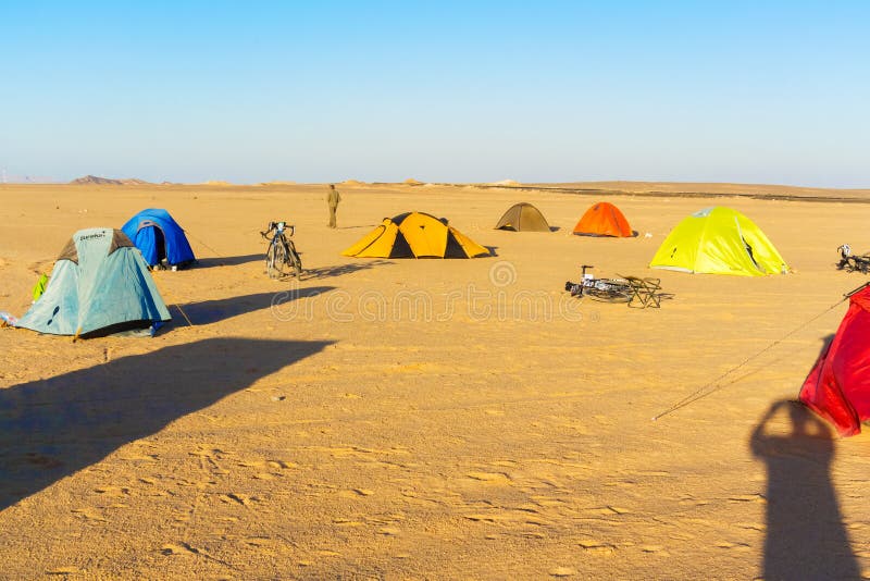 Camp in the Desert in Egypt Editorial Photo Image of outdoors, bicycle 57239591