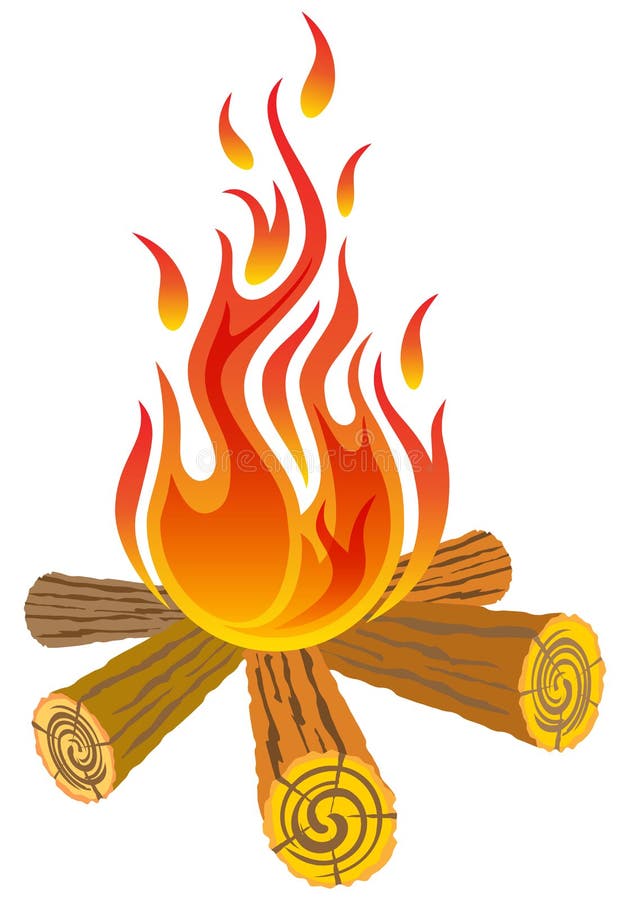 Camp fire stock illustration