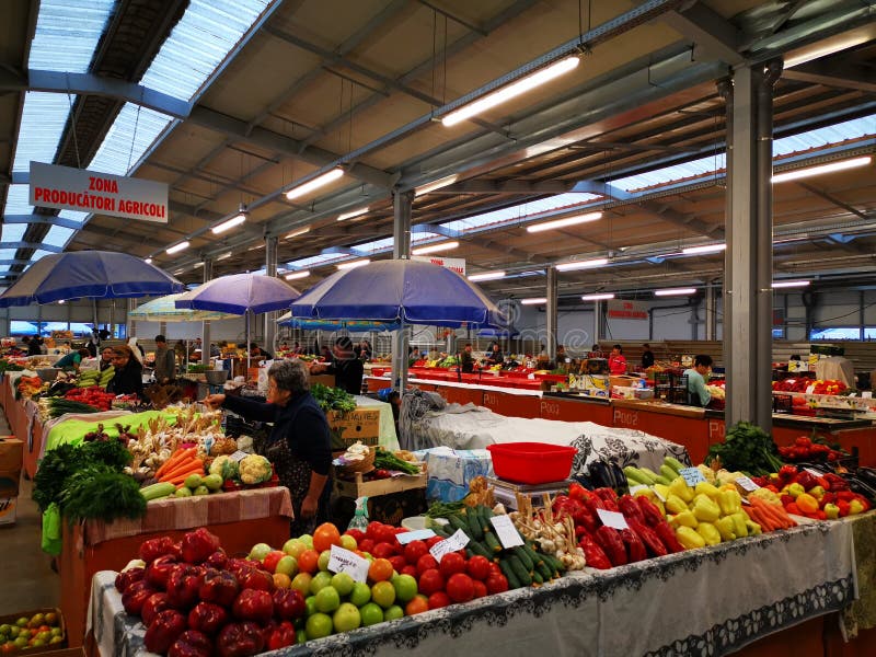 Camp Road Market Moghioroş in Bucharest, Romania