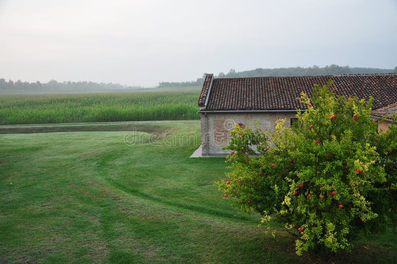 Campagna italiana - la pianura di Po da Mantova immagini stock libere da diritti Campagna italiana - la pianura di Po da Mantova immagini stock libere da diritti