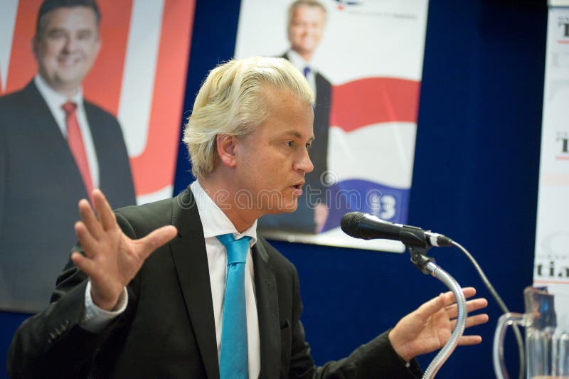 Campagne de Geert Wilders photos stock Campagne de Geert Wilders photos stock