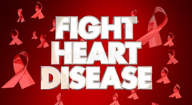 Campagne de rubans de conscience de maladie cardiaque de combat