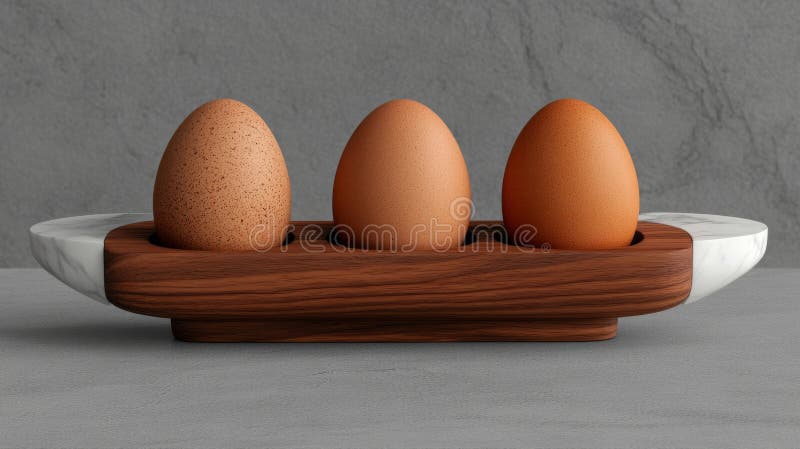 Campagne di ovuli di marmo con Wooden Stand A Bello decoro Cucina Idea fotografia stock