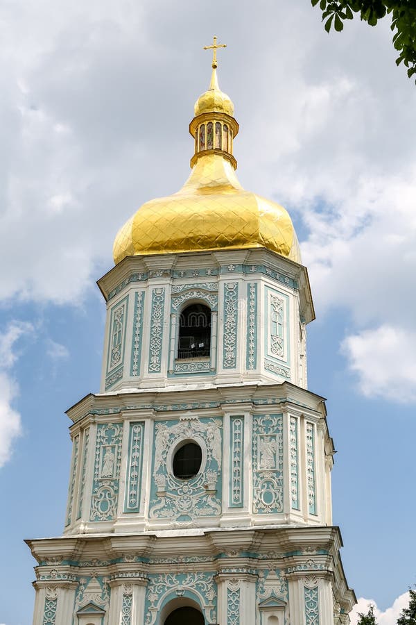 Campanario del santo Sophia Cathedral en Kiev, Ucrania foto de archivo Campanario del santo Sophia Cathedral en Kiev, Ucrania foto de archivo