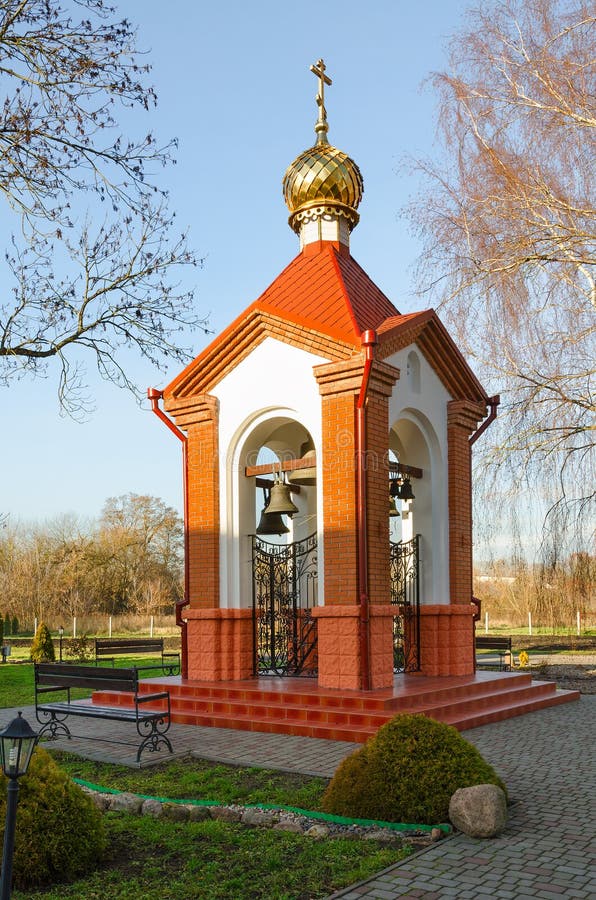 Bell tower of Holy Nativity of Virgin Orthodox convent in Brest Fortress, Belarus. Bell tower of Holy Nativity of Virgin Orthodox convent in Brest Fortress, Belarus