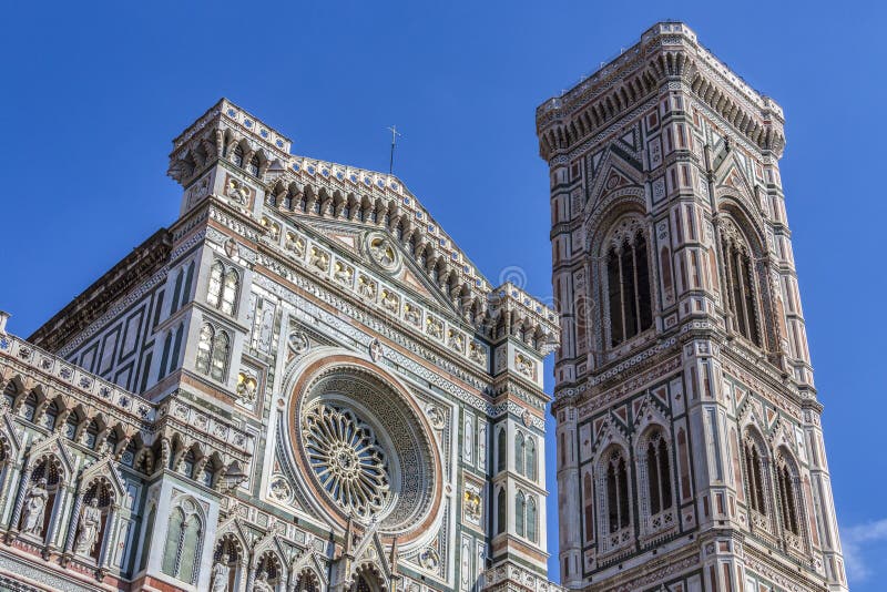 Campanile et Duomo - Florence - Italie photos libres de droits Campanile et Duomo - Florence - Italie photos libres de droits
