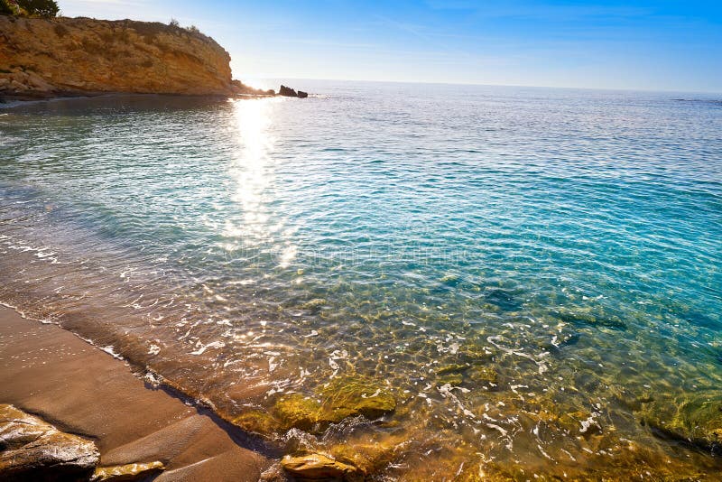 Campello Alicante Cala Coveta Fuma Beach Stock Image - Image of ripple ...