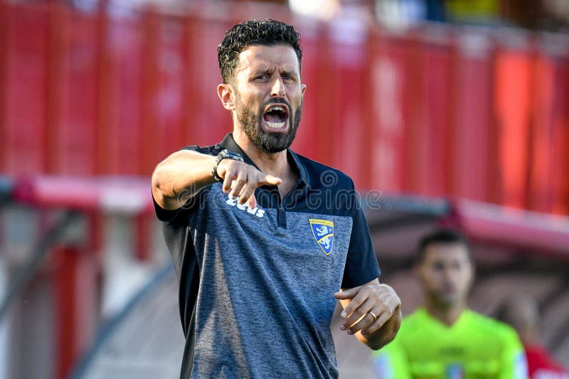 Fabio Grosso Treinador Frosinone Durante Partida Campeonato