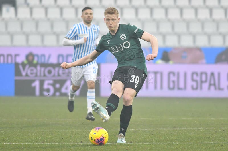 Jerdy Schouten Bolonha Retrato Durante Futebol Italiano Série Jogo