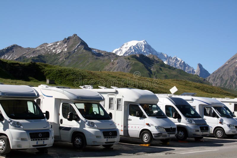 Camper parking stock image. Image of camp, journey, mobile 12002727
