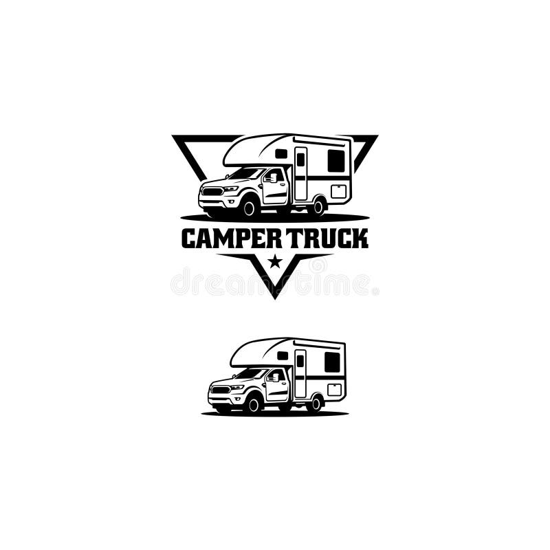 Camper Truck, RV, Camper Van Illustration Logo Vector Stock Vector ...