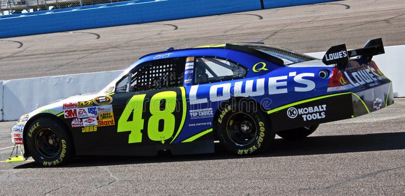 Campeão Jimmie Johnson do copo de NASCAR imagem de stock royalty free Campeão Jimmie Johnson do copo de NASCAR imagem de stock royalty free