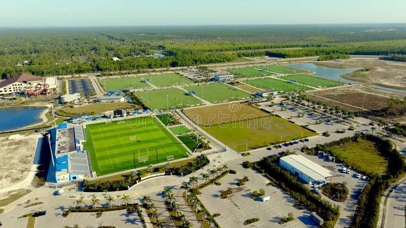 Camping aérien Paradise Coast Sports Complex Naples Floride banque de vidéos