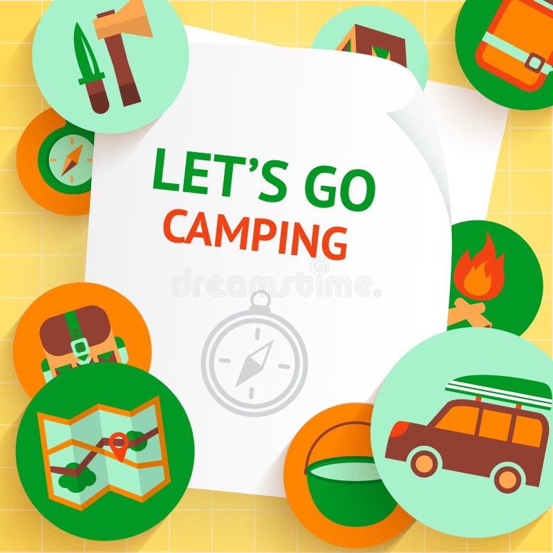 Camping background template