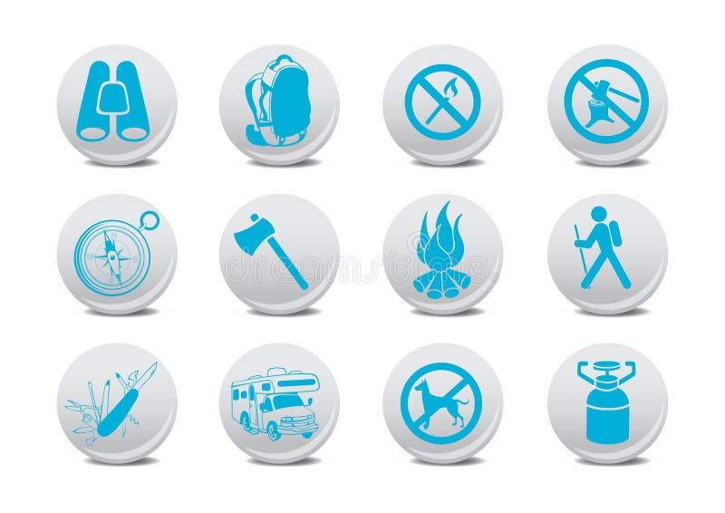 Camping buttons