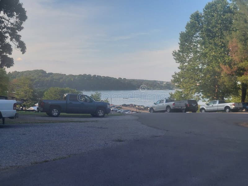 Camping Douglas Lake Pigeon Sevier County Tennessee Stock Photo