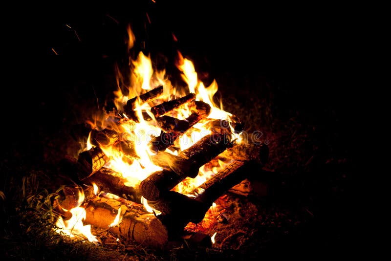 Camping fire stock image Camping fire stock image