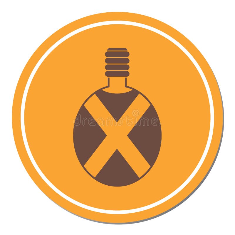 Camping flask vector icon stock vector. Illustration of liquor - 90857492