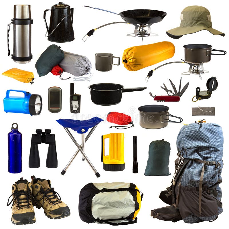 Camping Gear stock image. Image of green, bags, isolated - 25173485