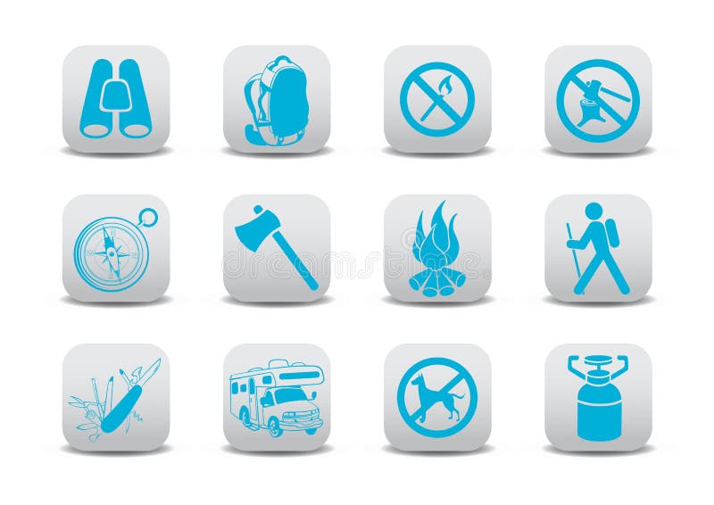 Camping icons