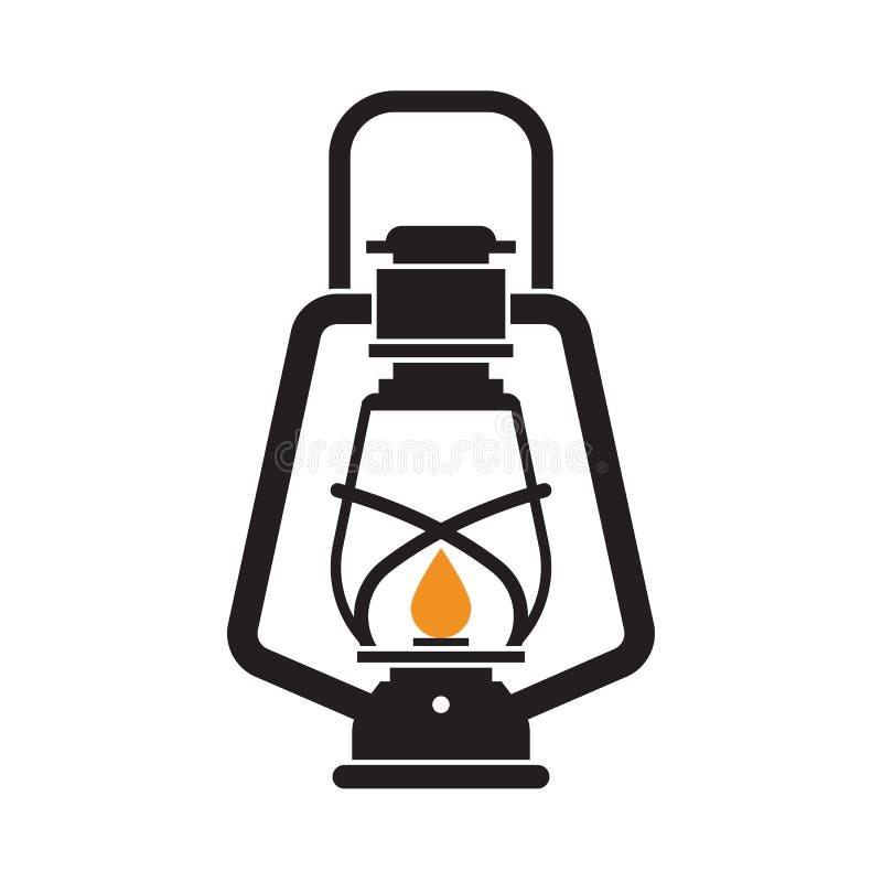 Download Camping Lantern Or Gas Lamp Stock Vector - Illustration of ...