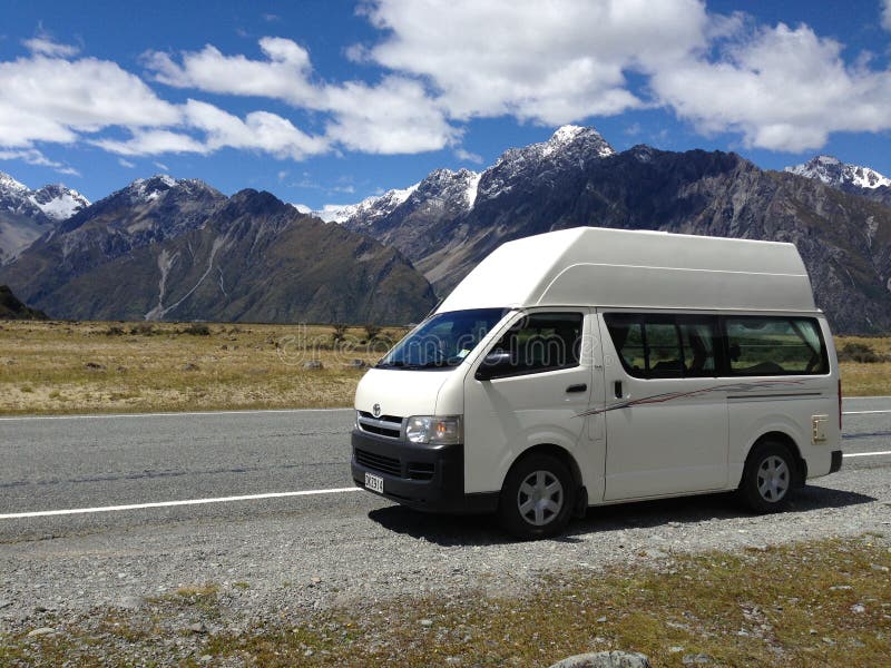 Camping in New Zealand editorial photo. Image of toyota 75406161