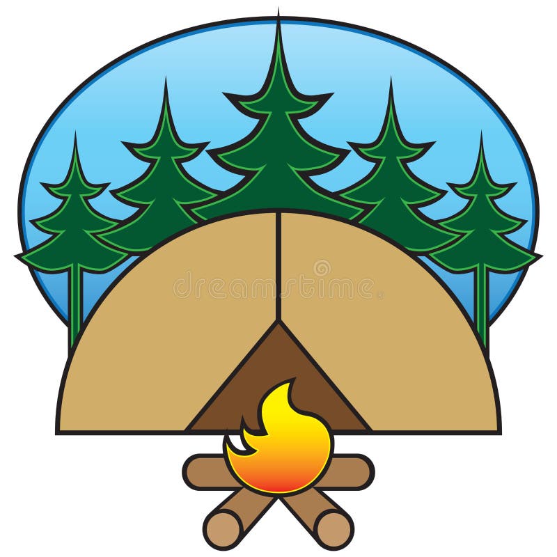 Camping Out in the Wilderness stock illustration Camping Out in the Wilderness stock illustration